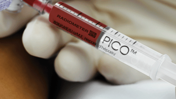 Image of a PICO syringe in use