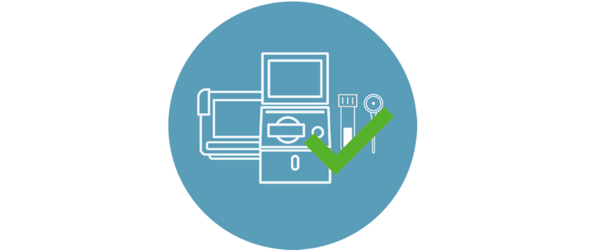 Illustration of time saved with point-of-care testing compared to central lab procedure